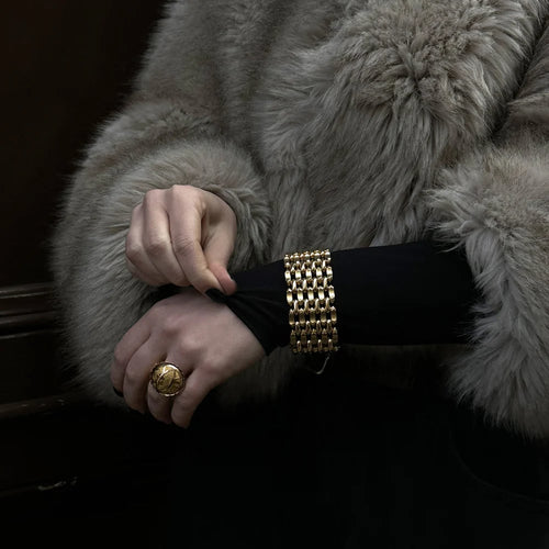 Bracelet modulaire en or jaune 18 carats