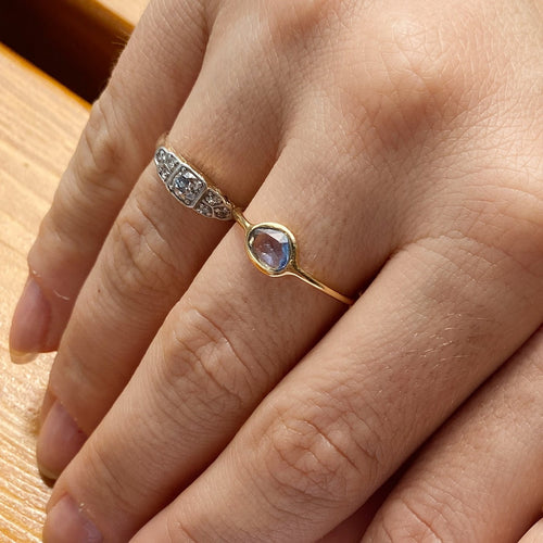 AITCHES - Bague Love More en or 18K saphir bleu