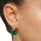 Aitches - Boucles d'oreilles Jullie en argent sterling plaqué or 18K et malachite verte