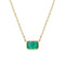 Collier Collier serti clos en or 18 carats et émeraude 58 Facettes GPD1070YG