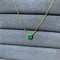 Collier Collier serti clos en or 18 carats et émeraude 58 Facettes GPD1070YG