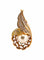 Pendentif en or jaune 18 carats, perle et diamants