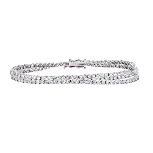 AITCHES - Bracelet tennis en or blanc 18K et diamants