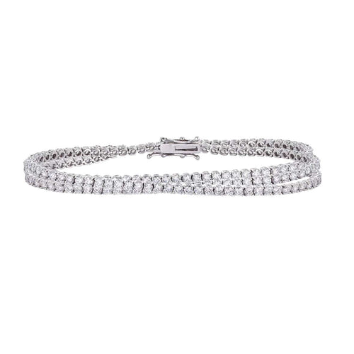 Bracelet AITCHES - Bracelet tennis en or blanc 18K et diamants 58 Facettes GBT1018WG