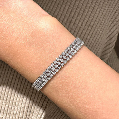AITCHES - Bracelet tennis en or blanc 18K et diamants