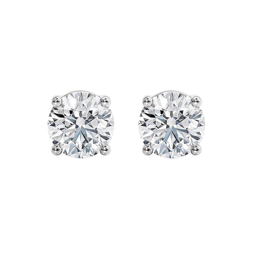 AITCHES - Boucles d'oreilles solitaires diamants en or blanc 18K
