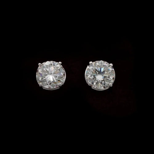 AITCHES - Boucles d'oreilles solitaires diamants en or blanc 18K