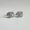 Boucles d'oreilles AITCHES - Boucles d'oreilles puces Embrace halo diamants en or blanc 18K 58 Facettes GER1354WG