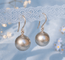 Boucles d’oreilles pendantes - Perles de culture de Tahiti rondes en or blanc 18K