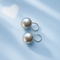 Boucles d’oreilles pendantes - Perles de culture de Tahiti rondes en or blanc 18K