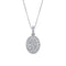 AITCHES - Collier cluster ovale en or blanc 18K et diamants