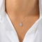 AITCHES - Collier cluster ovale en or blanc 18K et diamants