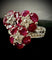 Bague cocktail - Rubis et diamants en or blanc 18 carats