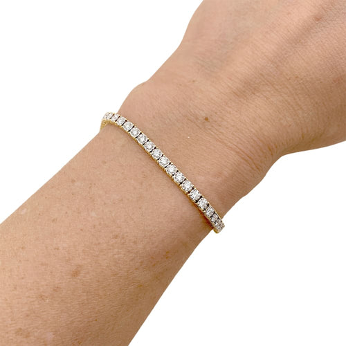 Bracelet Bracelet ligne deux ors, diamants, 2 carats. 58 Facettes 35592
