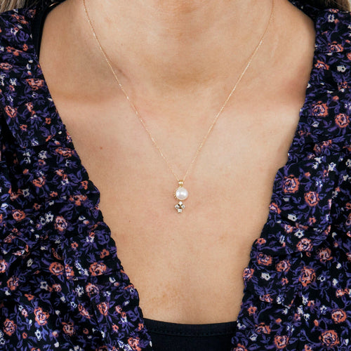 Collier Collier - Perle et diamants en or jaune 58 Facettes BO/240002 RIV