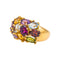Bague 55 Bague  Cocktail Or jaune Grenat, Aigue-marine, Péridot 58 Facettes 5560099CN