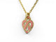 Collier pendentif POIRAY coeur entrelace pm en or rose 18k +chaine 9k boite 58 Facettes 274664
