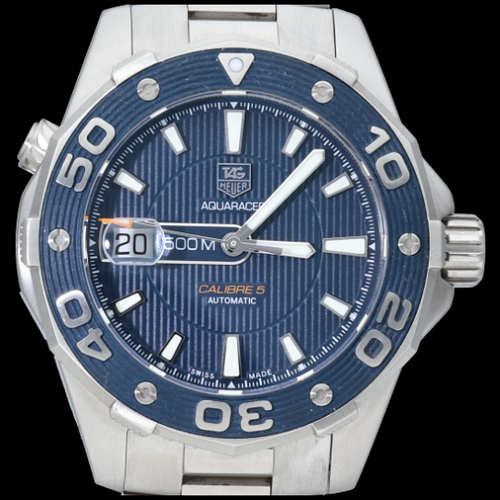 Montre TAG Heuer Aquaracer - Montre Calibre 5 en acier 58 Facettes MT46537