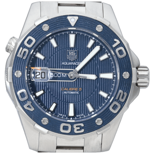 Montre TAG Heuer Aquaracer Calibre 5 - Montre automatique homme en acier 58 Facettes MT46537