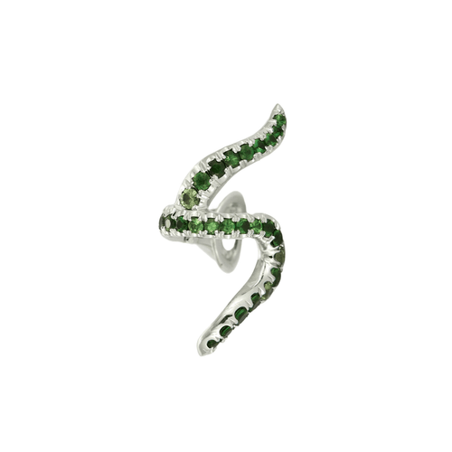 Boucles d'oreilles Boucles d'oreilles dépareillées en or blanc et émeraudes 58 Facettes BO/230053