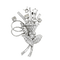 Broche Broche gerbe en or blanc et diamants 58 Facettes 65000017