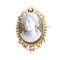 Broche Broche camée sur agate en or jaune et perles fines 58 Facettes 65000054