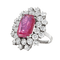 Bague 53 Bague Or blanc, Rubis de Birmanie et Diamants 58 Facettes 61100139