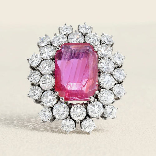 Bague 53 Bague Or blanc, Rubis de Birmanie et Diamants 58 Facettes 61100139