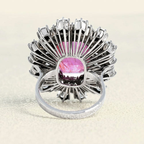 Bague 53 Bague Or blanc, Rubis de Birmanie et Diamants 58 Facettes 61100139