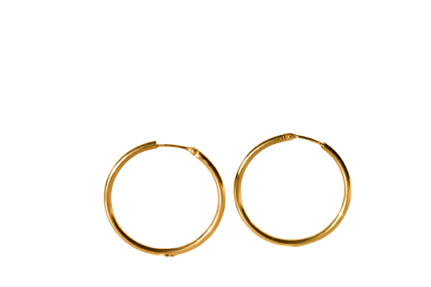 Boucles d'oreilles Créoles 3 cm en or jaune 18 carats 58 Facettes 3740