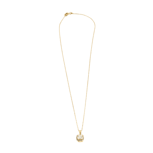 Collier pendentif en or jaune et zircons 58 Facettes BO/240019/