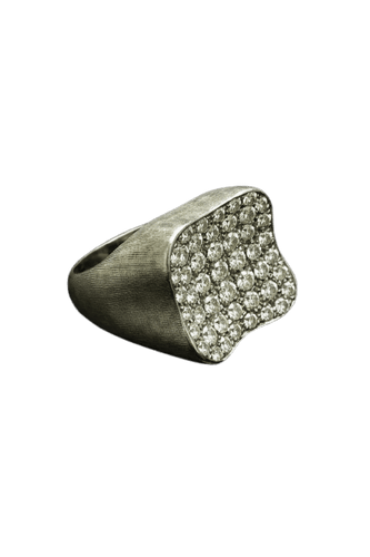 Bague 52 Glacé - Bague de petit doigt en or blanc et diamants 58 Facettes