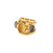 Bague 48 Bague jonc en or jaune et pierres de couleur 58 Facettes BO/240030/