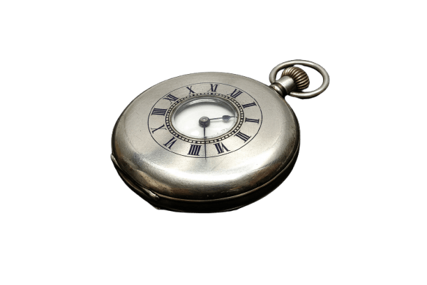 Montre Montre de poche anglaise œil-de-bœuf en argent 58 Facettes