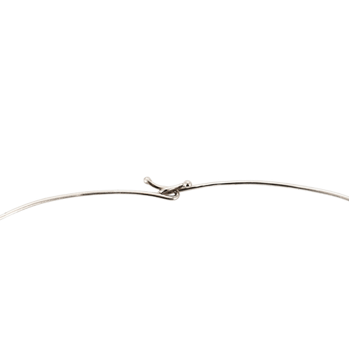 Collier Collier - Collier ras de cou en or blanc diamants et améthyste 58 Facettes BO/240046