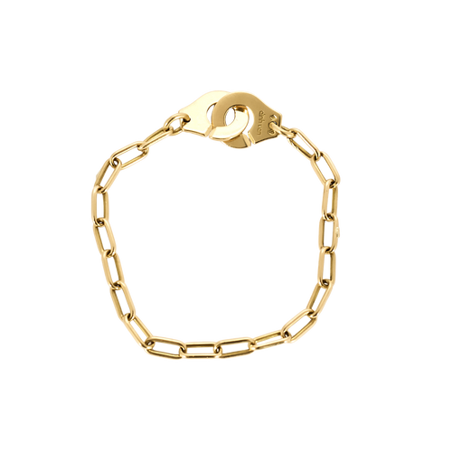 Bracelet Dinh Van Menottes R12 - Bracelet en or jaune 18 carats 58 Facettes BO/250011