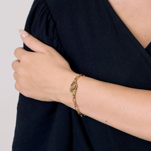 Bracelet Dinh Van Menottes R12 - Bracelet en or jaune 18 carats 58 Facettes BO/250011