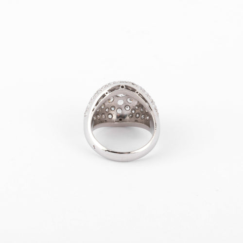 Bague Bague dôme en platine et diamants 58 Facettes