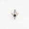 Bague 50 Bague marquise sertie en platine et or gris 18k, diamants et saphirs 58 Facettes 1