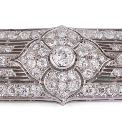 Broche Broche en platine et diamants 58 Facettes 1