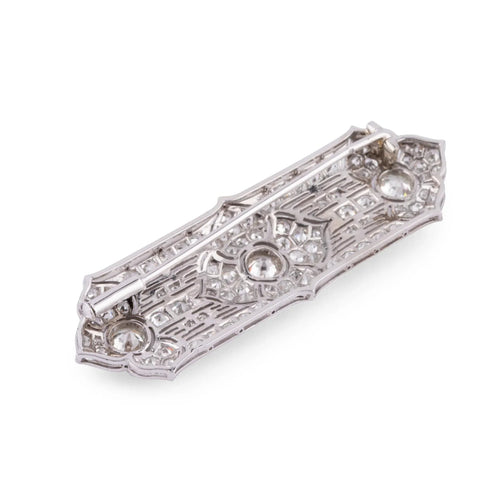 Broche Broche en platine et diamants 58 Facettes 1