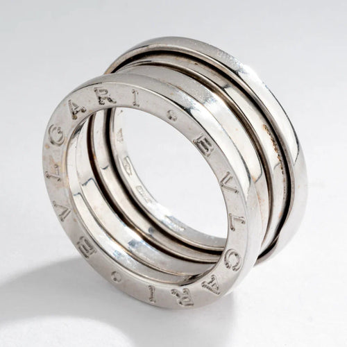 Bague 56 Bvlgari B.Zero1 - Bague moyen modèle en or gris 58 Facettes