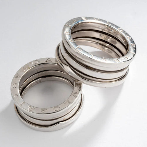 Bague 56 Bvlgari B.Zero1 - Bague moyen modèle en or gris 58 Facettes