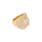 Bague 55 Bague en or jaune 18k et diamants, 3 ct 58 Facettes 1