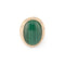 Bague 54 Bague en or jaune brossé, malachite et diamants 58 Facettes 1
