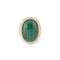 Bague 54 Bague en or jaune brossé, malachite et diamants 58 Facettes 1