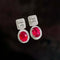 Boucles d'oreilles OOAK - Boucles d'oreilles en or blanc 18K, rubis et diamants 58 Facettes GER1014RD