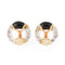 Boucles d'oreilles Boucheron - Boucles d'oreilles en or jaune, onyx, cristal et diamants 58 Facettes 1