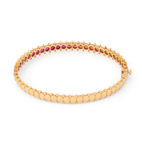 Bracelet Bracelet en or rose, saphirs multicolores et diamants 58 Facettes 1
