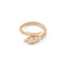 Bague 56 Bague serpent tubogas en or jaune et diamants taille ancienne 58 Facettes 1